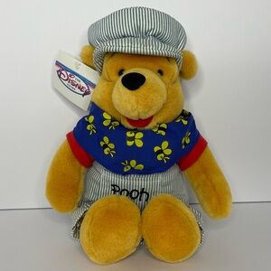 Winnie The Pooh Train Conductor Plush Stuffed Animal Approximately 18”